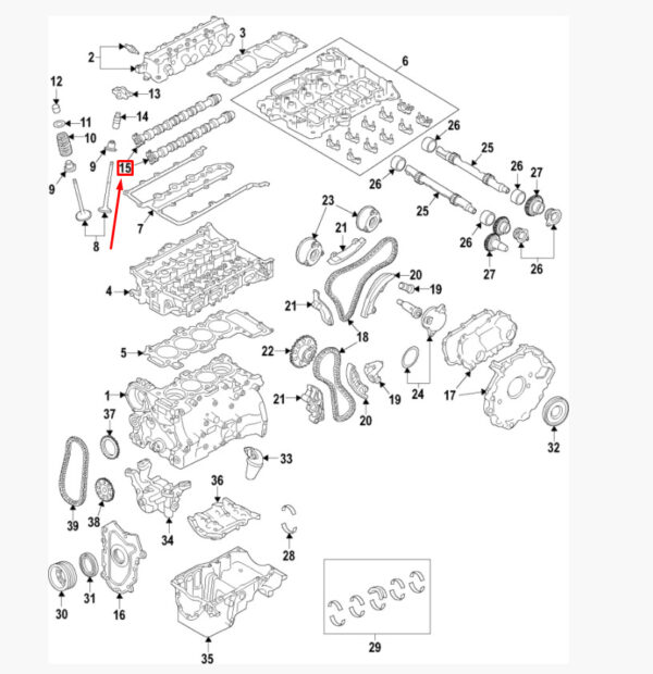 JDE38687 - JAGUAR E-PACE X540 Inlet Camshaft JDE38687 NEW ORIGINAL