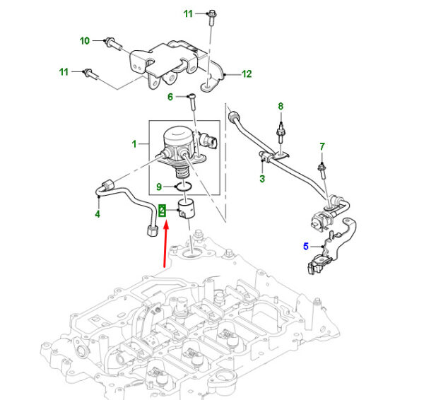 JDE38692 - Jaguar F-PACE X761 Pestle for Fuel Pump JDE38692, Original Part