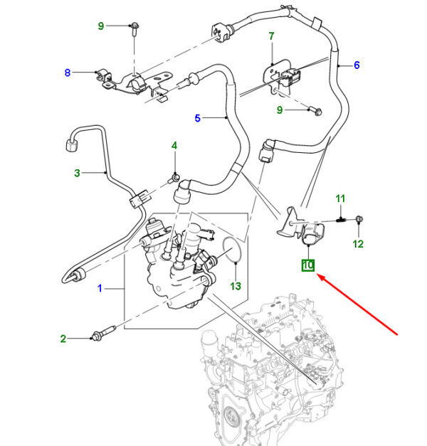 JDE39241 - JAGUAR F-PACE X761 Fuel Line Mount JDE39241 NEW ORIGINAL