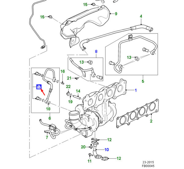 JDE39842 - JAGUAR F-PACE X761 Turbo Oil Supply Line Hollow Screw JDE399842 NEW ORIGINAL