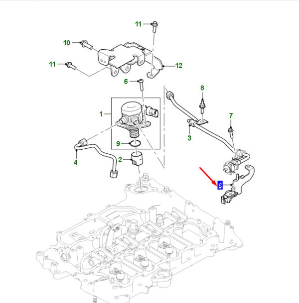 JDE39968 - JAGUAR F-PACE X761 Fuel Hose Mount JDE39968 NEW ORIGINAL