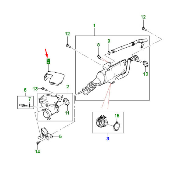 JDE40812 - Jaguar F-PACE X761 AGR Valve Heat Shield JDE40812, Original Part