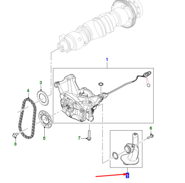 JDE41037 - JAGUAR XE X760 oil suction pipe JDE41037 NEW ORIGINAL