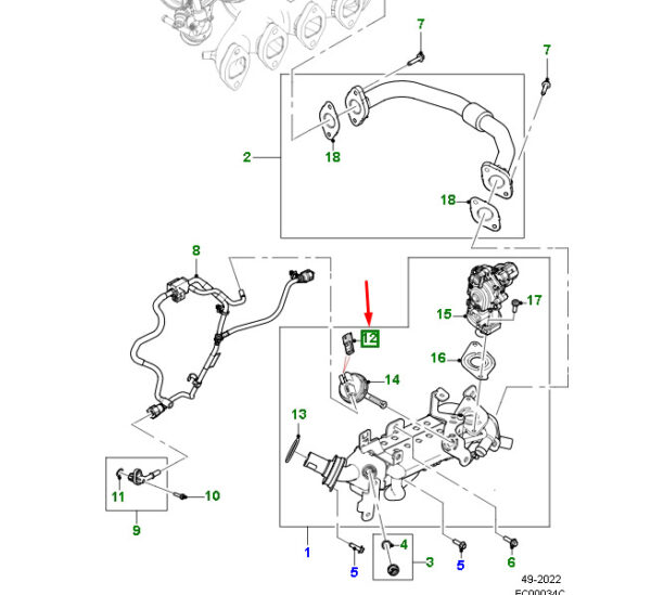 JDE41301 - JAGUAR F-PACE X761 Bypass Position Sensor JDE41301 NEW ORIGINAL