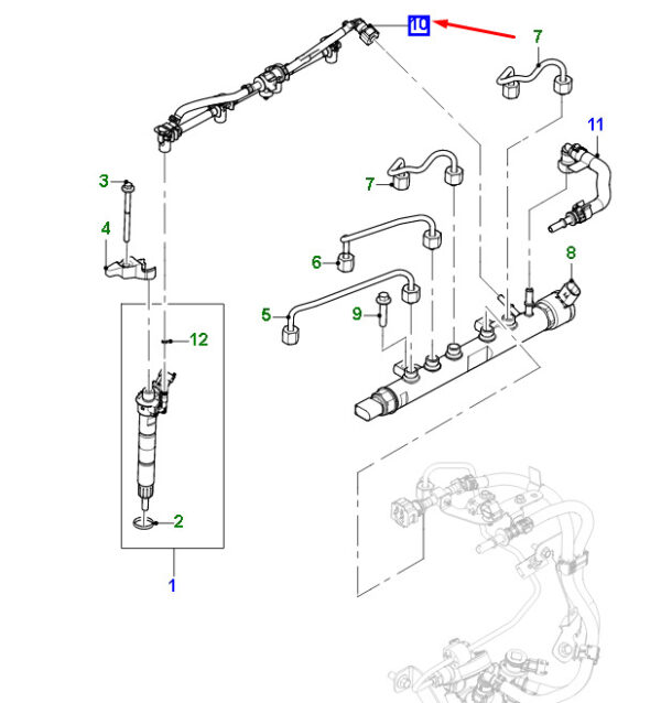JDE41394 - JAGUAR F-PACE X761 leakage fuel line JDE41394 NEW ORIGINAL
