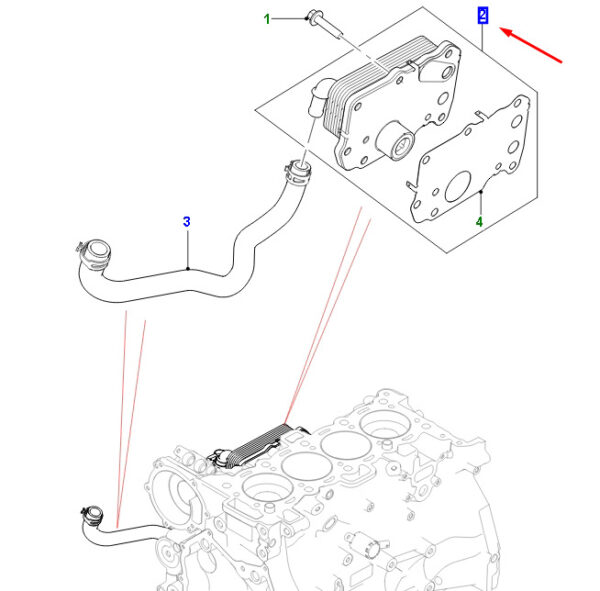 JDE41420 - JAGUAR F-PACE X761 Oil Cooler JDE41420 NEW ORIGINAL