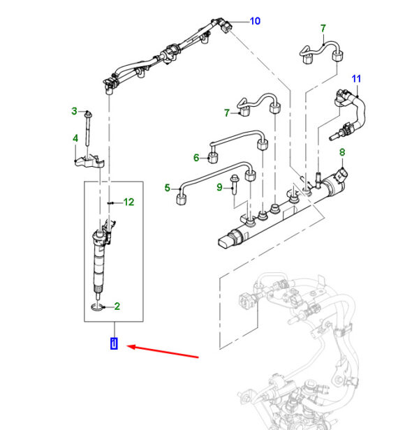 JDE41489 - JAGUAR F-PACE X761 Injection Nozzle JDE41489 NEW ORIGINAL