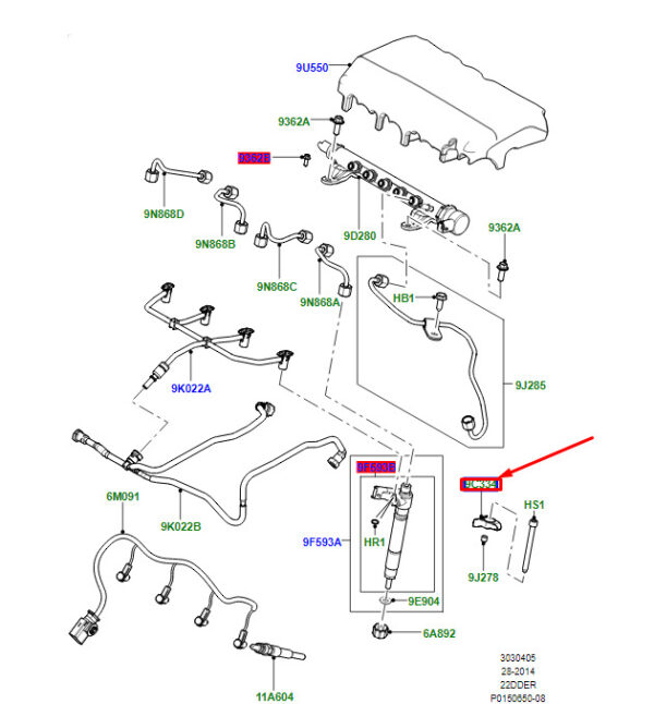 LR001331 - LAND ROVER RANGE ROVER EVOQUE L538 Fuel Injection Clamp 23371010 NEW GENUINE