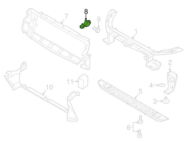 LR002228 - LAND ROVER RANGE ROVER EVOQUE L538 Upper Deflector Holder LR002228 New Original