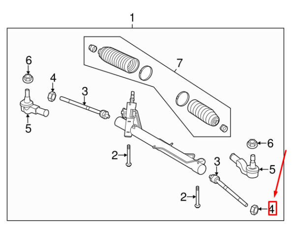LR002615 - LAND ROVER FREELANDER L359 TIE ROD NUT LR002615 NEW GENUINE