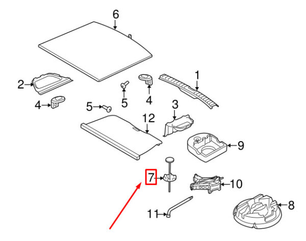 LR002872 - LAND ROVER FREELANDER L359 Spare Wheel Mount LR002872 NEW GENUINE
