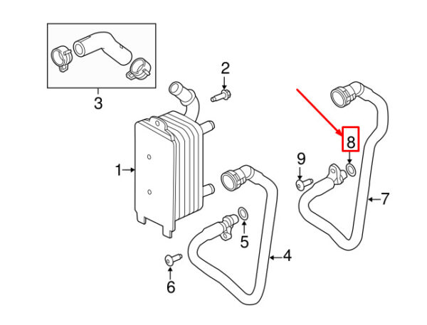 LR003125 - LAND ROVER FREELANDER L359 Oil Cooler Pipe Gasket LR003125 NEW GENUINE