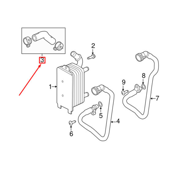 LR003132 - LAND ROVER FREELANDER L359 Upper Hose Cooling System LR003132 NEW GENUINE