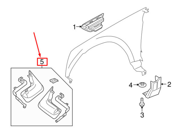 LR003324 - LAND ROVER FREELANDER L359 Front Mud Flaps Kit LR003324 NEW GENUINE