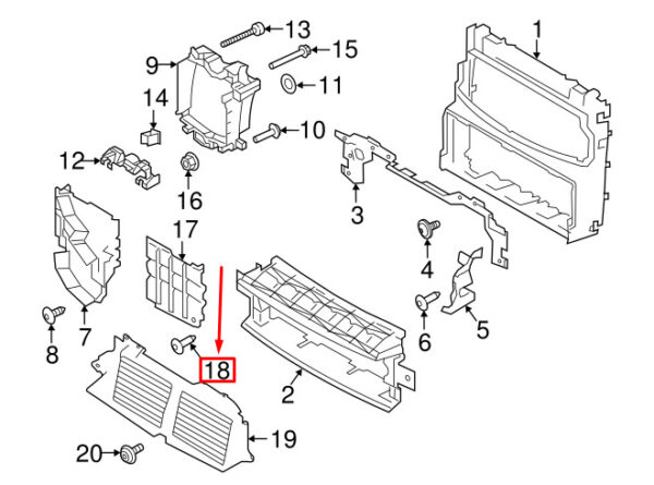 LR005541 - LAND ROVER RANGE ROVER 4 L322 Duct Rivet LR005541 NEW GENUINE