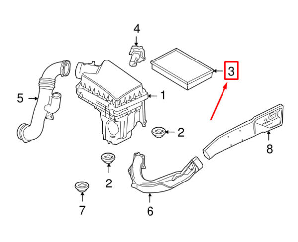 LR005816 - LAND ROVER FREELANDER L359 Air Filter LR005816 NEW GENUINE
