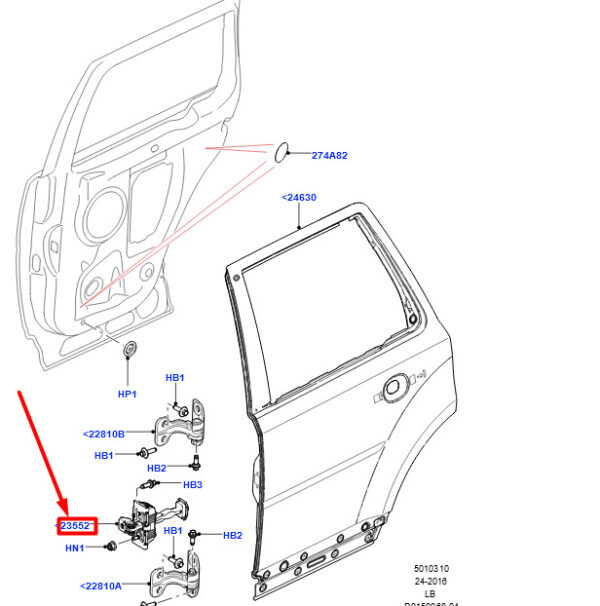 LR006290 - LAND ROVER FREELANDER 2 L359 Rear Door Check Strap LR006290 NEW GENUINE