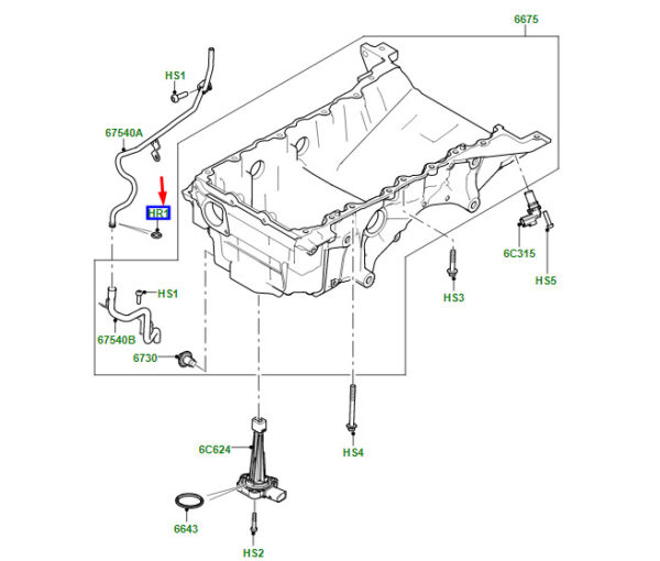 LR011206 - LR Range Rover Velar L560 O-Ring for Oil Extraction Tube LR011206, Original Part