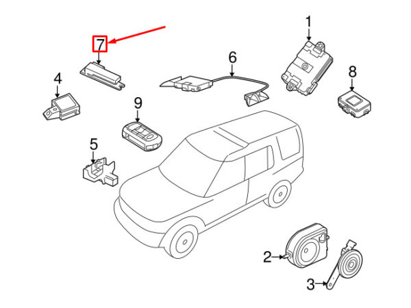 LR012709 - LAND ROVER DISCOVERY L462 Keyless Antenna LR012709 NEW GENUINE
