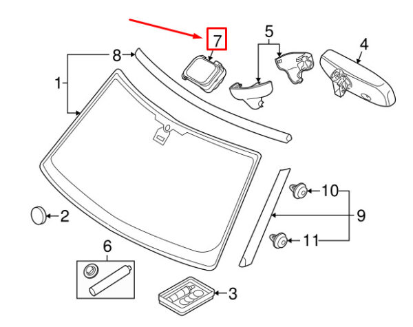 LR014238 - LAND ROVER DISCOVERY 4 L319 Windshield Rain Sensor LR014238 NEW GENUINE