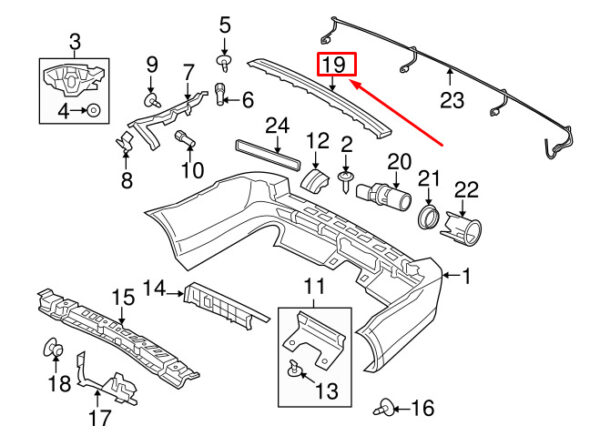 LR015131 - LAND ROVER RANGE ROVER SPORT L320 Rear Bumper Step Pad LR015131 NEW GENUINE