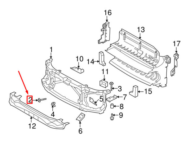 LR015148 - LAND ROVER DISCOVERY 4 L319 Cooler Support Screw LR015148 NEW GENUINE