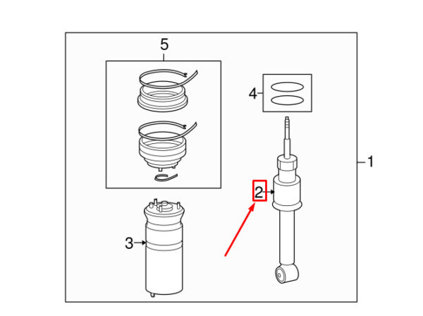 LR016427 - LAND ROVER RANGE ROVER SPORT L320 FRONT SHOCK ABSORBER LR016427 NEW GENUINE