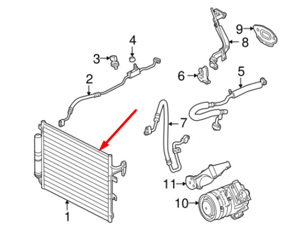 LR018404 - LR DISCOVERY L319 A/C Air Conditioning Cooler LR018404 5.0 Gasoline NEW REAL