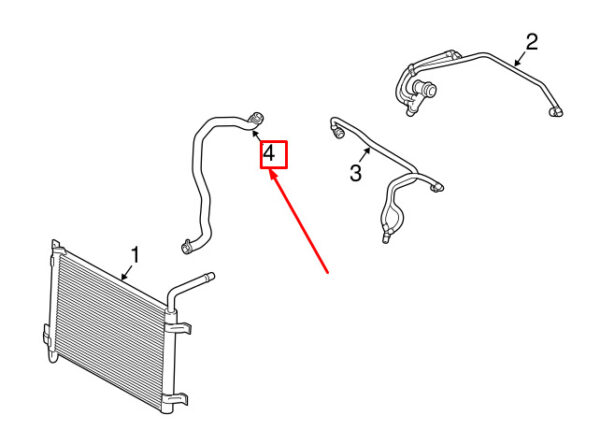 LR018998 - Cooler Hose for Land Rover Range Rover Sport L320, LR018998, Original Part