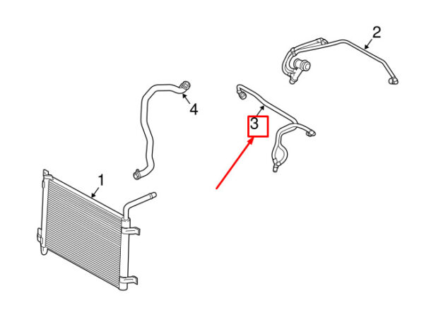 LR019008 - LR RANGE ROVER SPORT L320 Engine Cooler Inlet Hose LR019008 NEW Genuine