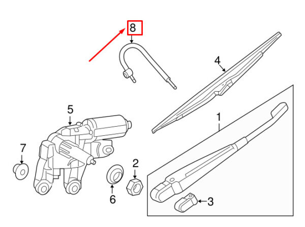 LR023180 - LAND ROVER FREELANDER L359 Rear Window Washer Nozzle LR023180 NEW GENUINE