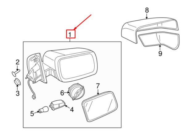 LR023915 - LAND ROVER FREELANDER 2 L359 FRONT LEFT SIDE MIRROR LR023915 NEW GENUINE