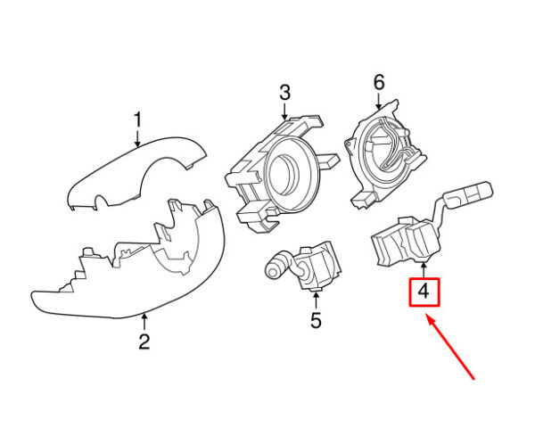 LR024628 - LAND ROVER DISCOVERY L462 Windscreen Wiper Switch LR024628 NEW GENUINE