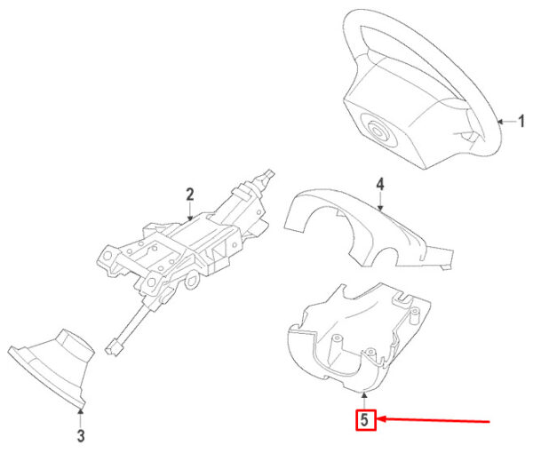 LR025769 - LAND ROVER DISCOVERY L462 Steering Column Lower Cover LR025769 NEW GENUINE