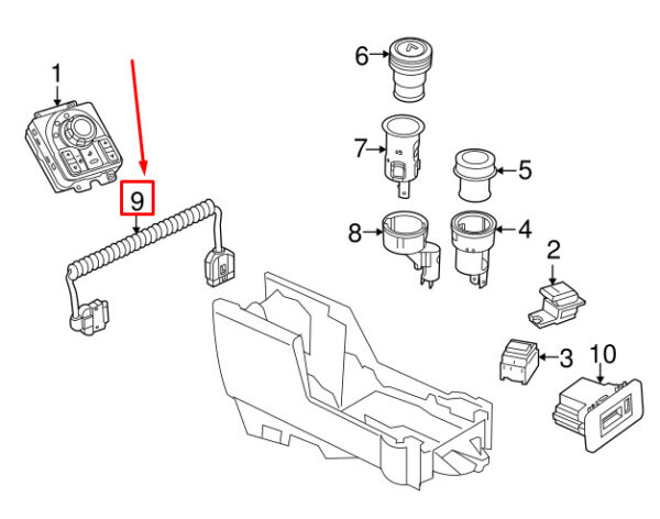 LR031492 - LAND ROVER RANGE ROVER SPORT L320 IPOD INTERCONNECT CABLE LR031492 NEW GENUINE