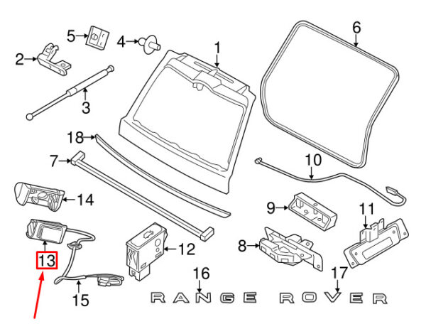 LR031812 - LAND ROVER RANGE ROVER L322 REAR PARKING AID LR031812 NEW GENUINE