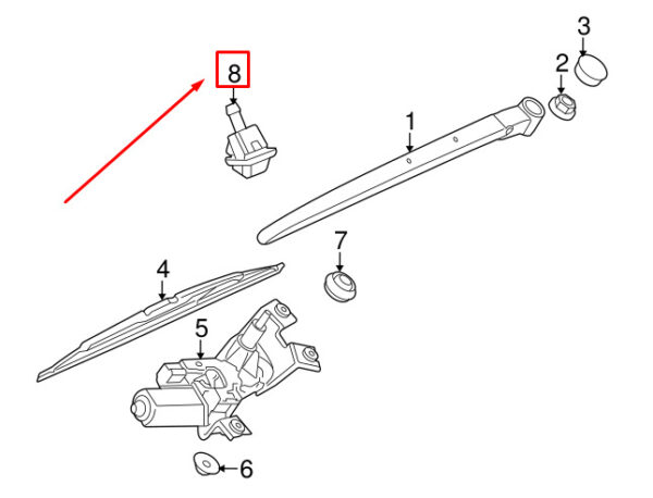 LR032197 - LAND ROVER RANGE ROVER SPORT L320 Rear Window Washer Nozzle LR032197 NEW GENUINE
