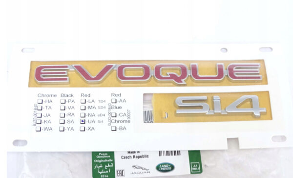 LR032333 - LR Range Rover Evoque L538 Trunk Lid Emblem LR032333 New Original