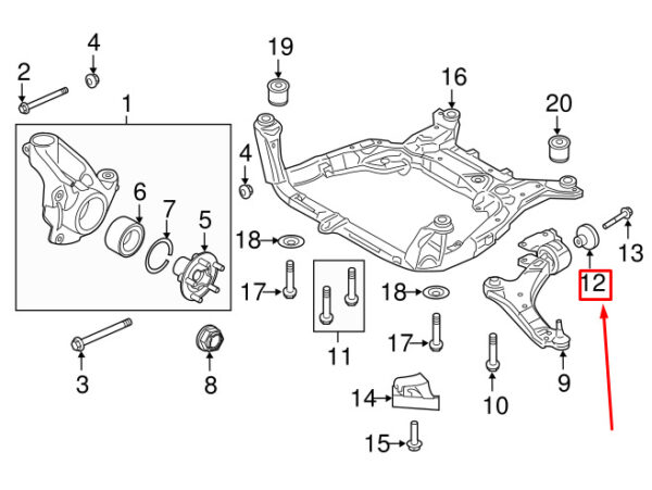 LR033630 - LR RANGE ROVER EVOQUE L538 Front Weight Vibration Damper LR033630 NEW GENUINE