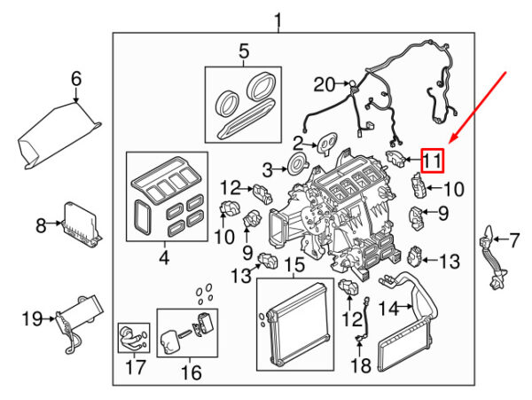 LR035734 - LR RANGE ROVER SPORT L494 HVAC Air Adjustment Control Motor LR035734 NEW GENUINE
