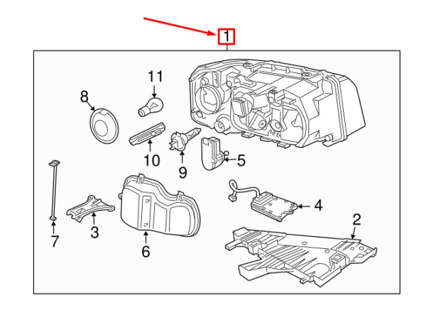 LR039778 - LR FREELANDER 2 L359 Front Headlight Left LHD USA LR039778 NEW GENUINE