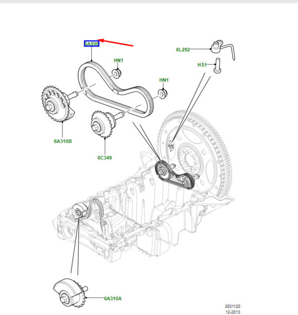 LR041867 - Land Rover Range Rover Velar L560 Auxiliary Drive Chain LR041867 NEW ORIGINAL