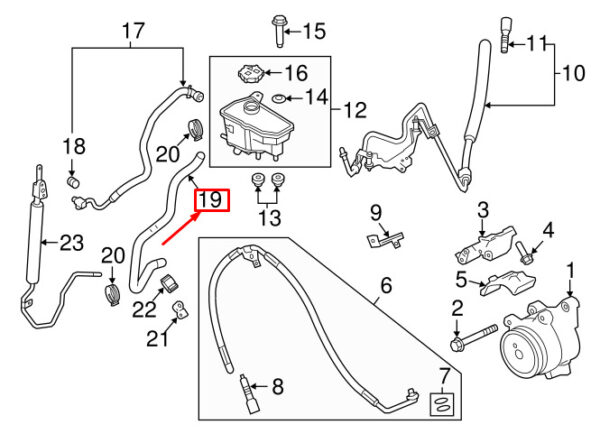 LR048081 - LAND ROVER RANGE ROVER IV L405 Tank to Pump Hose LR048081 NEW GENUINE