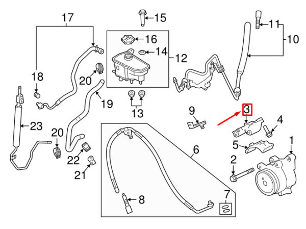 LR077850 - LAND ROVER RANGE ROVER IV L405 ARC Pump Mount LR077850 NEW GENUINE