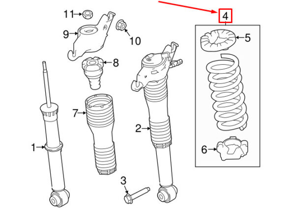 LR078660 - LAND ROVER DISCOVERY SPORT L550 REAR COIL SPRING LR078660 NEW GENUINE
