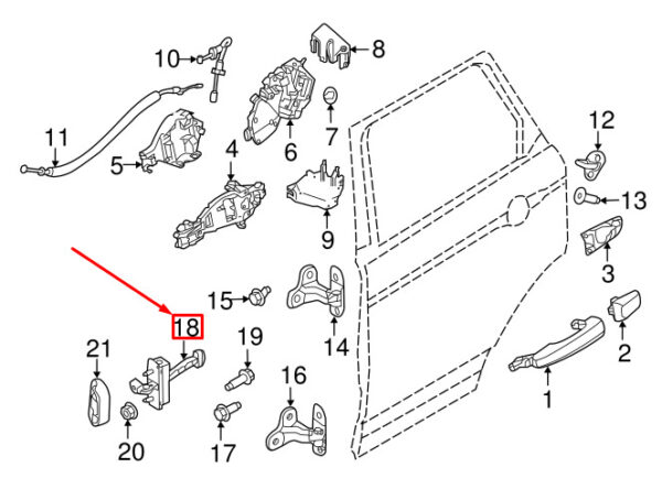 LR080291 - LAND ROVER DISCOVERY L462 Tailgate Test LR080291 NEW GENUINE