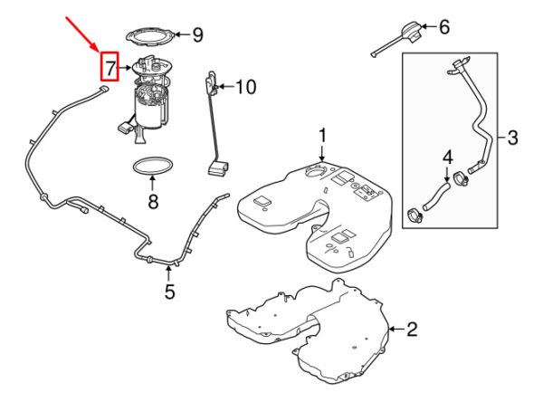 LR082740 - LAND ROVER DISCOVERY V L462 Kraftstoffpumpenbaugruppe LR082740, NEW, ORIGINAL