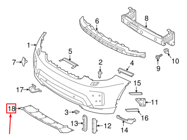 LR082830 - LR DISCOVERY V L462 Front Tow Eye Cover LR082830, NEW, GENUINE