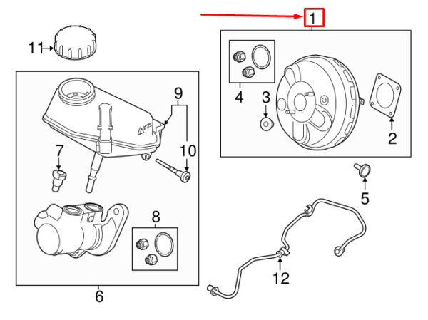 LR083602 - LAND ROVER RANGE ROVER EVOQUE L538 Brake Booster LR083602 NEW GENUINE