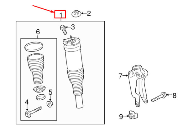 LR087095 - LAND ROVER RANGE ROVER SPORT L494 Front Left Shock Absorber LR087095 NEW ORIGINAL